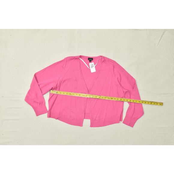 Torrid Pink Plus Size 4 (4X/26) Fitted Shrug Long Sleeve Sweater Cardigan NEW - Picture 3 of 8